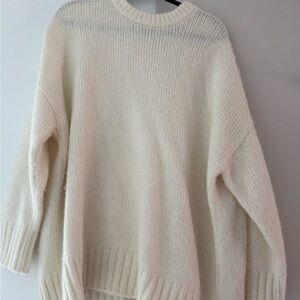 Jenni Kayne Cream Alpaca Cacoon Sweater Crew Neck Sweater
